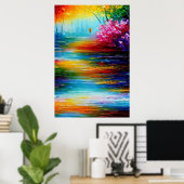 Affiche colorée du voyage (Bureau à domicile)