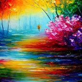 Affiche colorée du voyage