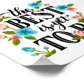 Affiche colorée Floral Inspirational (Coin)