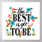 Affiche colorée Floral Inspirational (Devant)