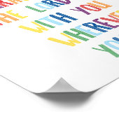 Affiche colorée forte et courageuse (Coin)