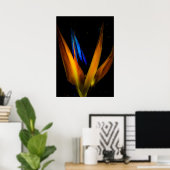 Affiche colorée Oiseau du Paradis (Bureau à domicile)