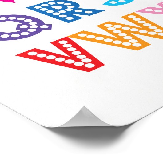 Affiche colorée pour enfants Alphabet (Coin)