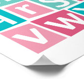 Affiche colorée pour enfants Alphabet (Coin)