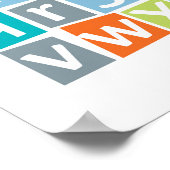 Affiche colorée pour enfants Alphabet (Coin)