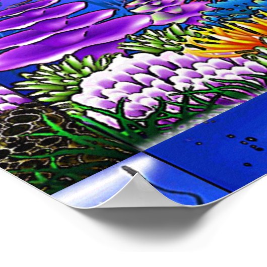 Affiche colorée pour hippocampe (Coin)