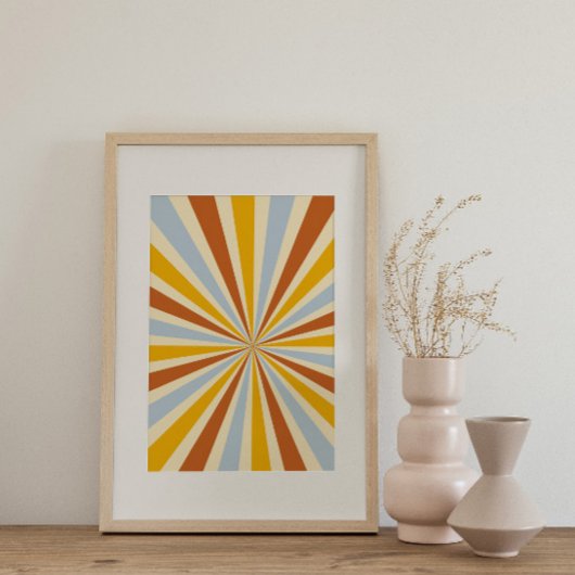Affiche colorée rétro psychédélique groove