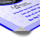 Affiche commémorative du chat Imprimer - Verse rel (Coin)