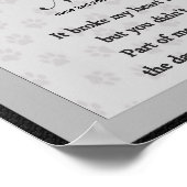 Affiche commémorative du chat Imprimer - Verse rel (Coin)