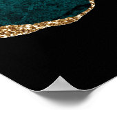 Affiche commerciale en agate sarcelle - turquoise (Coin)