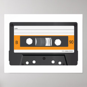 Affiche compacte de cassette