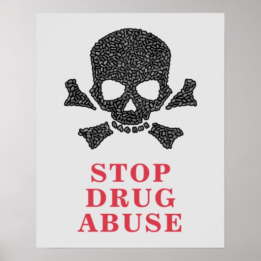 Affiche contre l'abus de drogues représentant un c (Devant)