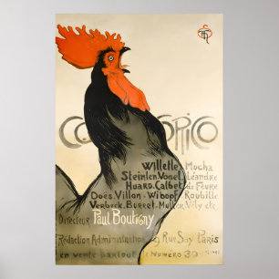 Affiche Coq Cocorico - Affiche Vintage Steinlen