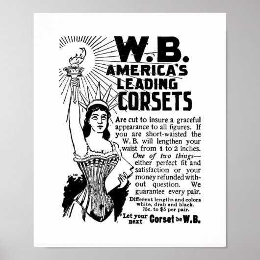 Affiche Corsets The Ladies World janvier 1896 (Devant)
