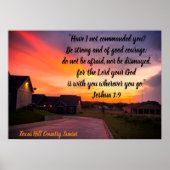 Affiche Coucher de soleil sur le Texas avec Écritu (Devant)