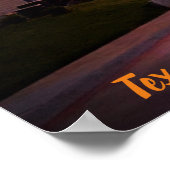 Affiche Coucher de soleil sur le Texas avec Écritu (Coin)