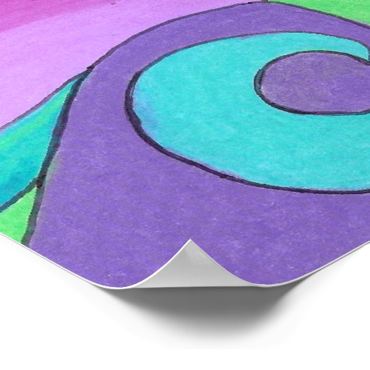 Affiche "Coucher de soleil tropical" (Coin)