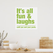 Affiche couleur personnalisée FUN & LAUGHS (Cuisine)