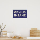 Affiche couleur personnalisée GENIUS VS INSANE (Cuisine)