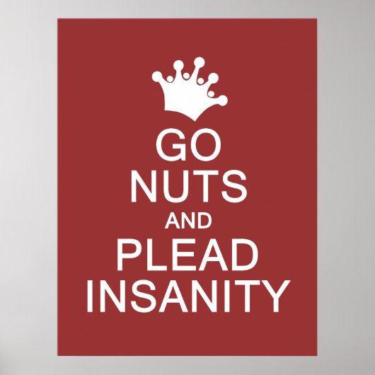 affiche couleur personnalisée GO NUTS (Devant)