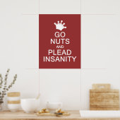 affiche couleur personnalisée GO NUTS (Cuisine)