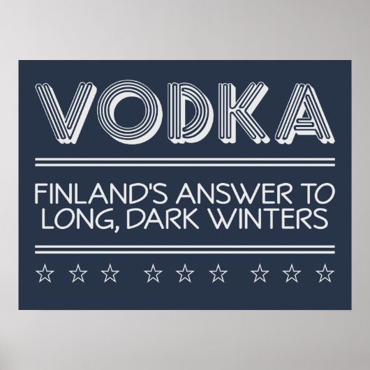 Affiche couleur personnalisée VODKA (Devant)