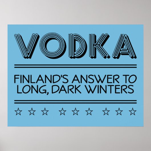 Affiche couleur personnalisée VODKA (Devant)