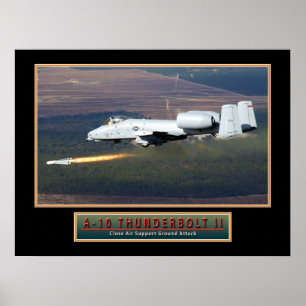 Affiche coup de foudre" 24x18 "d'avions militaires