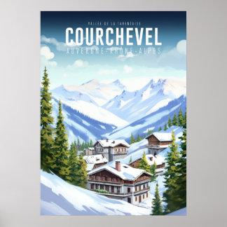 Affiche Courchevel - France - Auvergne-Rhône-Alpes Poster