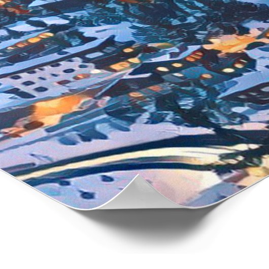 Affiche Courchevel Station de ski (Coin)