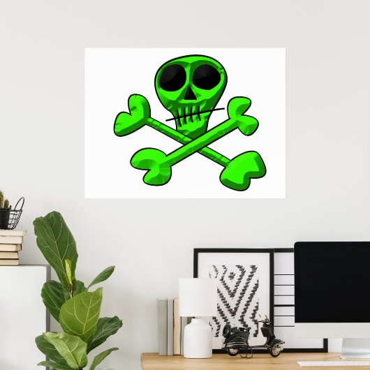affiche crâne (Bureau à domicile)