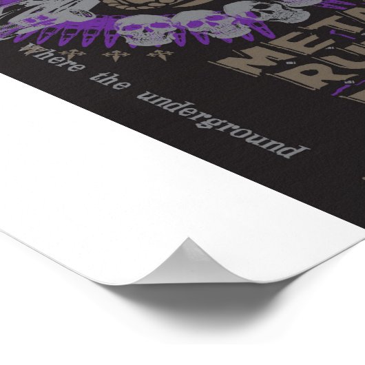 Affiche crânienne MRR hurlant (Coin)