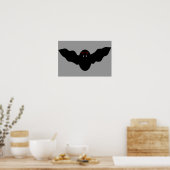 Affiche créative d'Halloween de chauve-souris vamp (Cuisine)