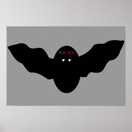 Affiche créative d'Halloween de chauve-souris vamp (Devant)