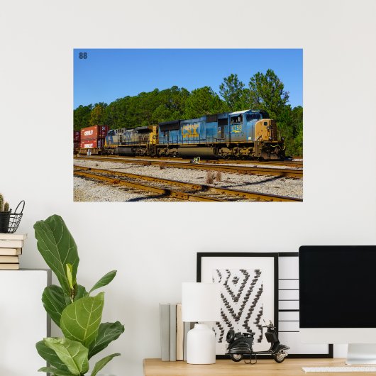 Affiche CSX Train (Bureau à domicile)