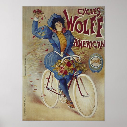 Affiche Cycles Wolff American Bicycle (Devant)