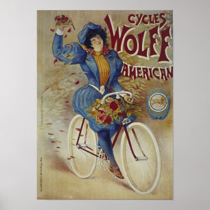 Affiche Cycles Wolff American Bicycle