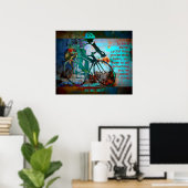 Affiche Cyclisme pour gagner et réussir (Bureau à domicile)