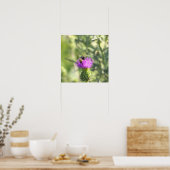 Affiche d'abeille sur fleur violette (Cuisine)