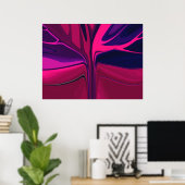 Affiche d'abrégé sur jardin de coucher du soleil (Bureau à domicile)