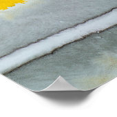 Affiche d'abstraction rose, jaune et grise (Coin)