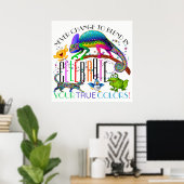 Affiche d'acceptation de l'encouragement à la dive (Bureau à domicile)