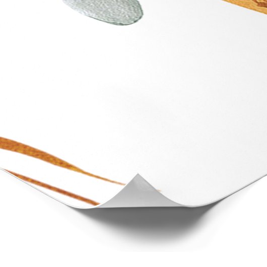 affiche d'accueil mariage à fleurs d'été tropical (Coin)