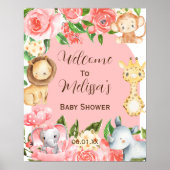 affiche d'accueil pour le thème du safari rose (Devant)