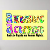 Affiche d'activiste autiste (couleur) (Devant)