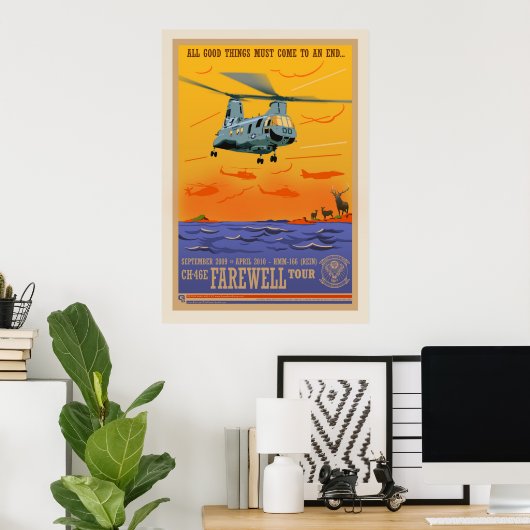 Affiche d'adieu CH-46 (Bureau à domicile)