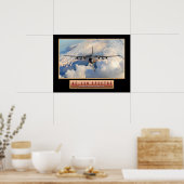 Affiche d'aéronef militaire "AC-130 Specter" 24x18 (Cuisine)