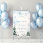 Affiche d'Affiche de bienvenue Baby shower d'hiver