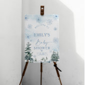 Affiche d'Affiche de bienvenue Baby shower d'hiver