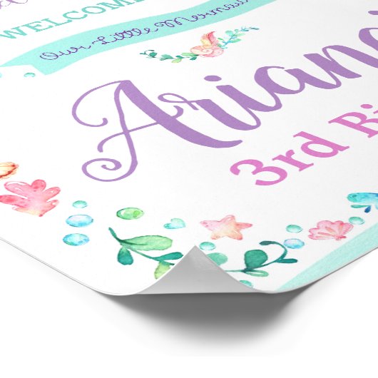 Affiche d'Affiche de bienvenue de fête d'anniversa (Coin)